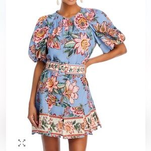 NWT FARM Rio Wonderful Bouquet Mini Dress